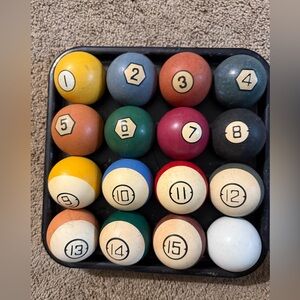 Vintage Billiard Ball Set